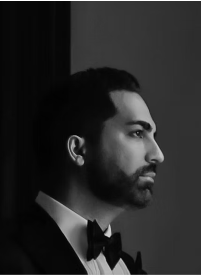 Amir Badr — black and white portrait